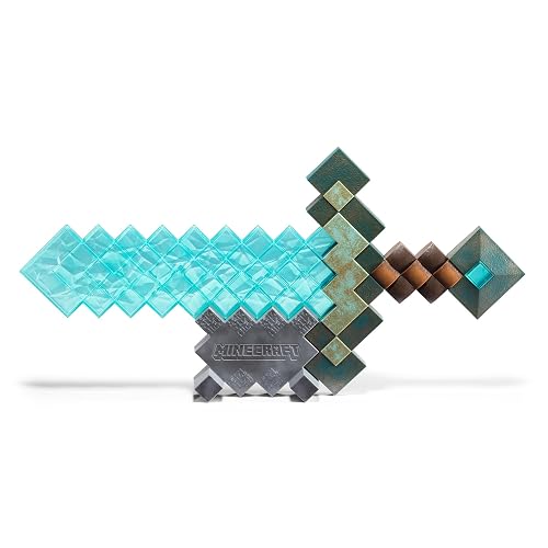 The Noble Collection Minecraft Diamond Sword Collector Replica | Minecraft Collector Replica Life Size Prop Replica - Minecraft Diamond Sword