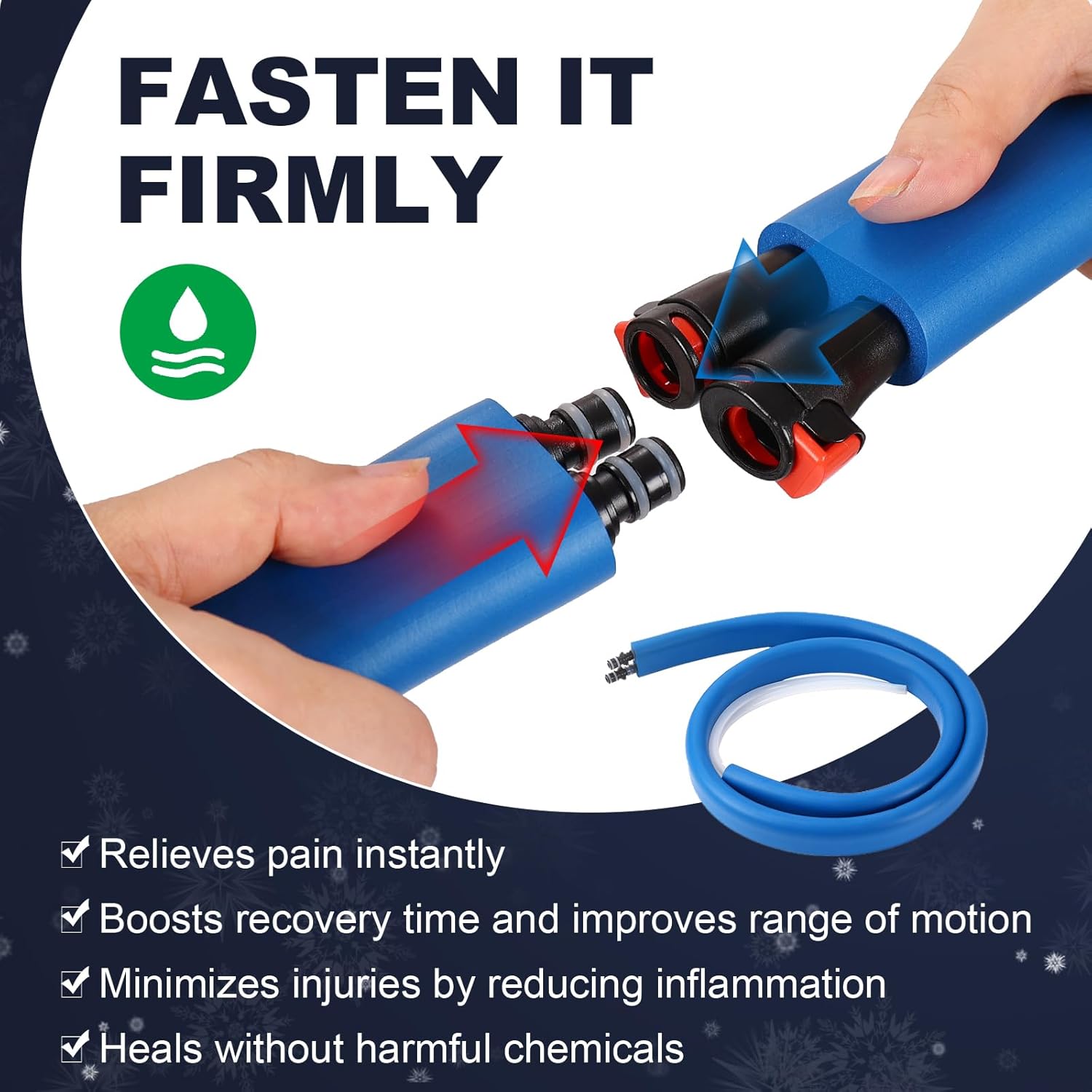 Cold Therapy Machine with Flow Control, Portable Ice Machine for Post-Operative Recovery, Knee Replacement Recovery System for Pain Relief w/Compression Pad for Shoulder, Hip and Ankle