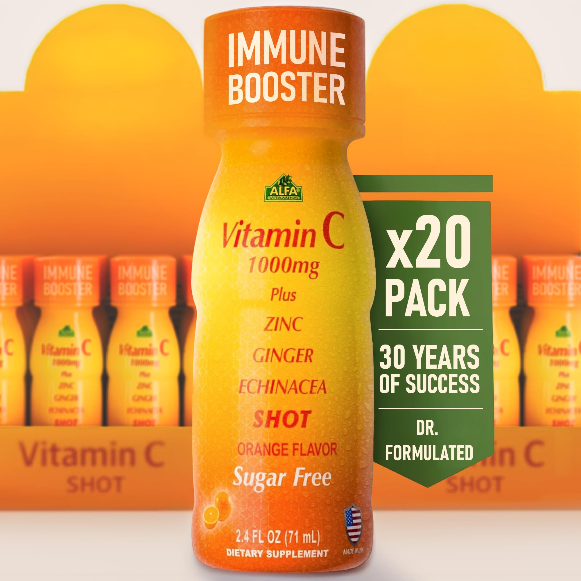 Amazon.com: ALFA VITAMINS Vitamin C Shot 1000mg with Zinc, Ginger