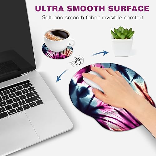 Miniatura 4 de DINKY Alfombrilla de mouse ergonómica, bonita alfombrilla de mouse con gel de soporte para reposamuñecas, base de poliuretano antideslizante con