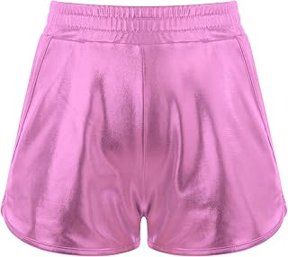 CHICTRY Girls' Kids Sparkle Yoga Dance Tumbling Athletic Gymnastics Shorts Ballet Dance Sports Workout Shorts Bottom Hot Pants