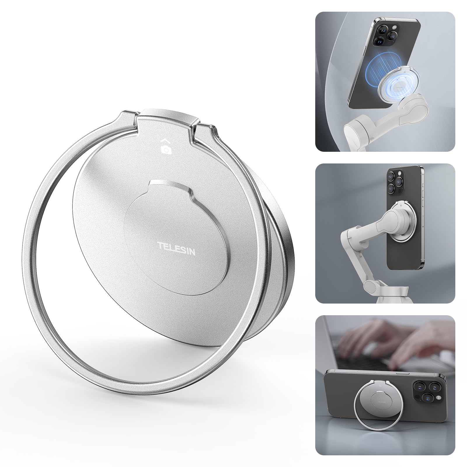 Soporte de anillo magnético para evitar caídas de smartphone compatible con Osmo Mobile 7