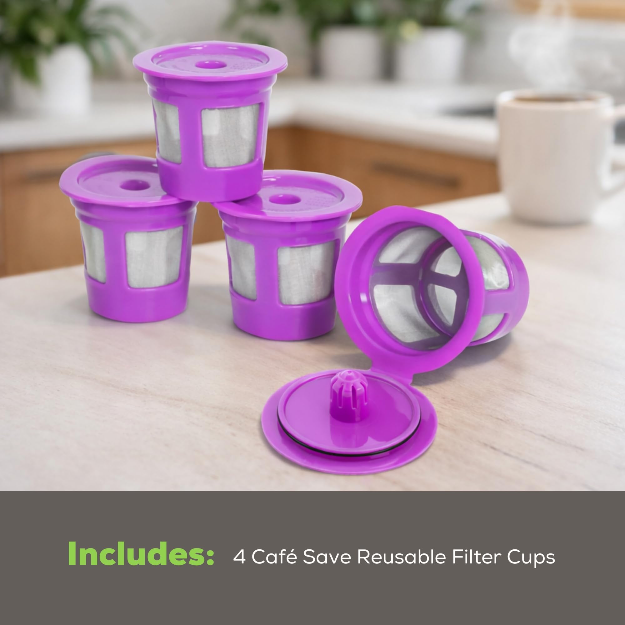 Perfect Pod - Filtros de café reutilizables Café Save - Cápsulas recargables con colador de malla integrado
