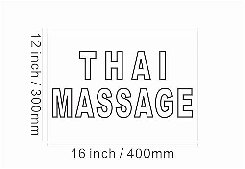 Miniatura 7 de 160062 Letrero de neón con luz LED de salón de belleza y masaje tailandés (21.5 x 12 pulgadas, amarillo)