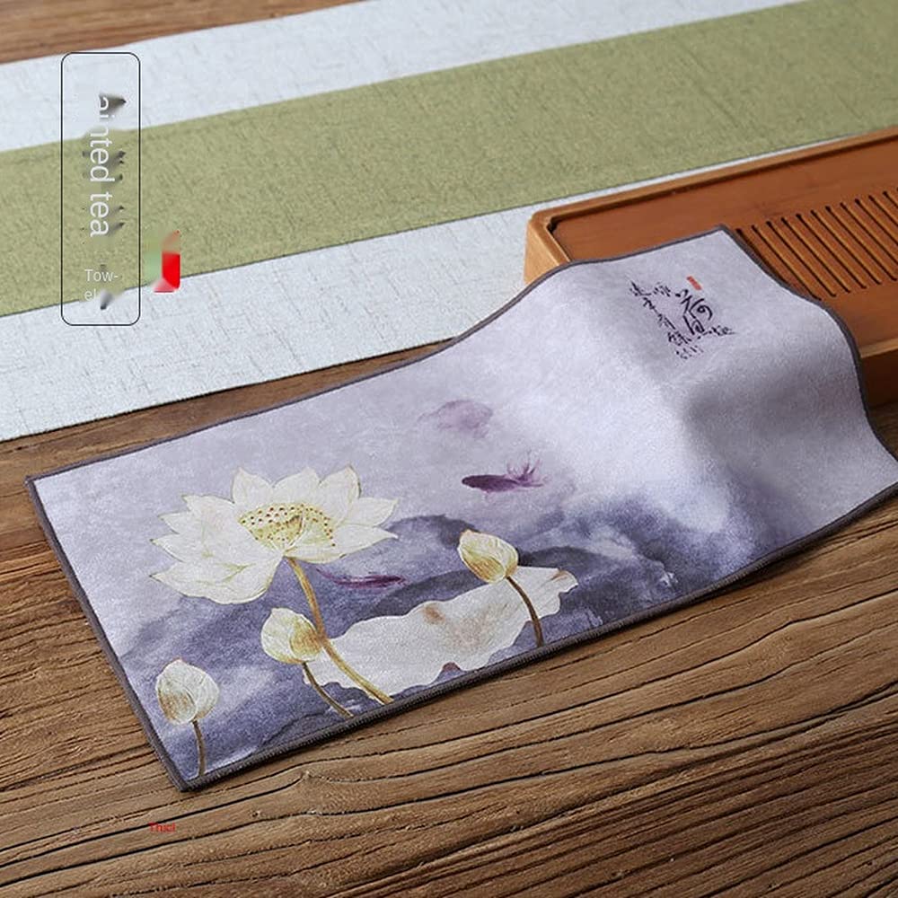 PAYNAN Tea Towel Velvet Absorbent Tea Cloth Teapot Heat Proof Mat Tea Art Tea Ceremony Accessories