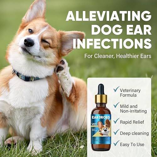 Miniatura 4 de Nutravita Gotas para los oídos para perros, tratamiento para infecciones de oído y limpiador de oídos para perros para picazón, tratamiento de