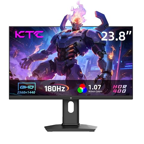 KTC 24 Inch Gaming Monitor 180Hz - 2K 1440P Computer Monitors Fast IPS Monitor with HDR 400 Adaptive