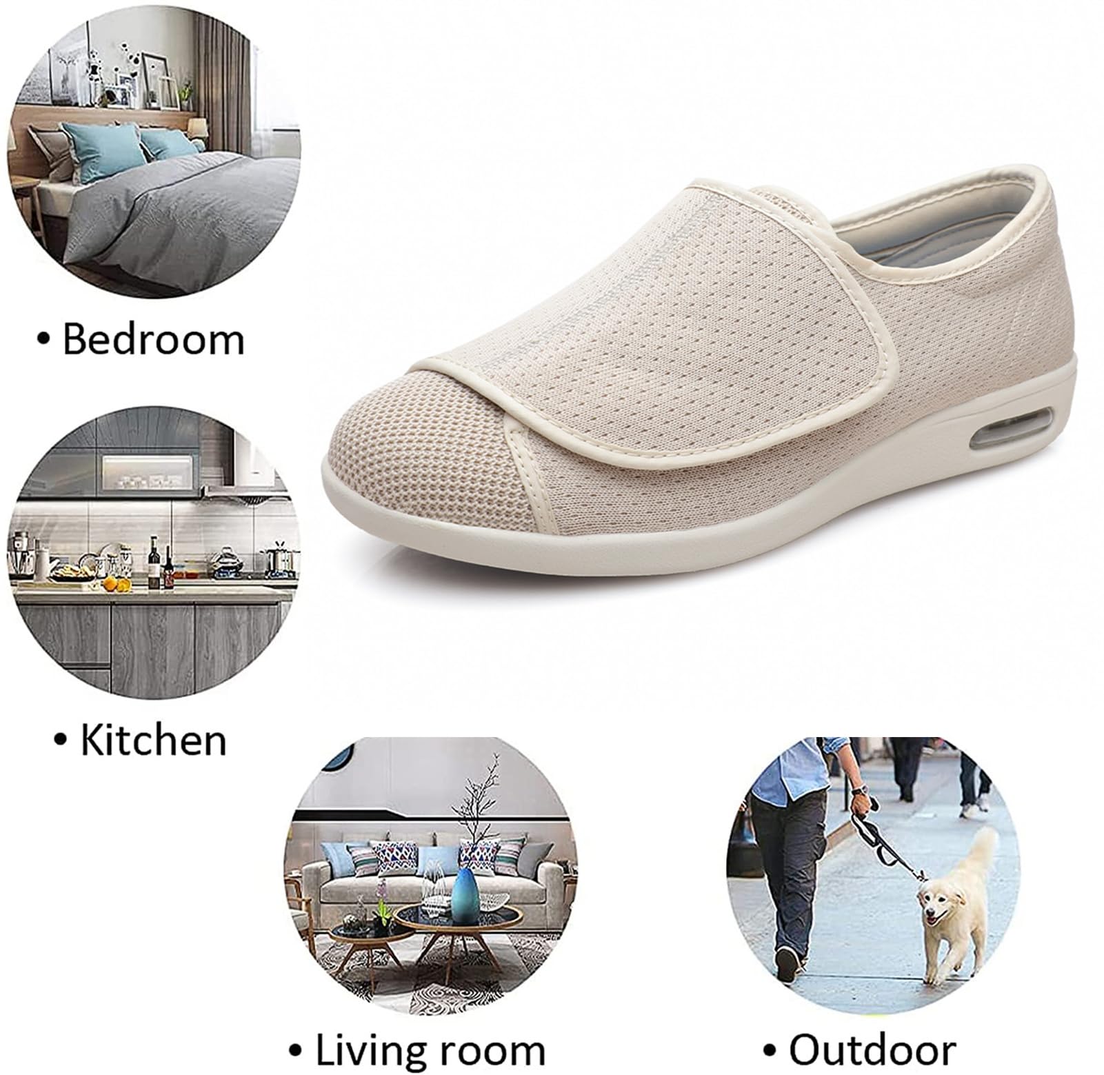 Zapatos Diabéticos para Pies Hinchados Zapato de Salud cómodo Zapatos Ortopédicos Diabéticos Zapatos Extra Anchos para Pies Hinchados Zapatos Diabéticos De Artritis Edema