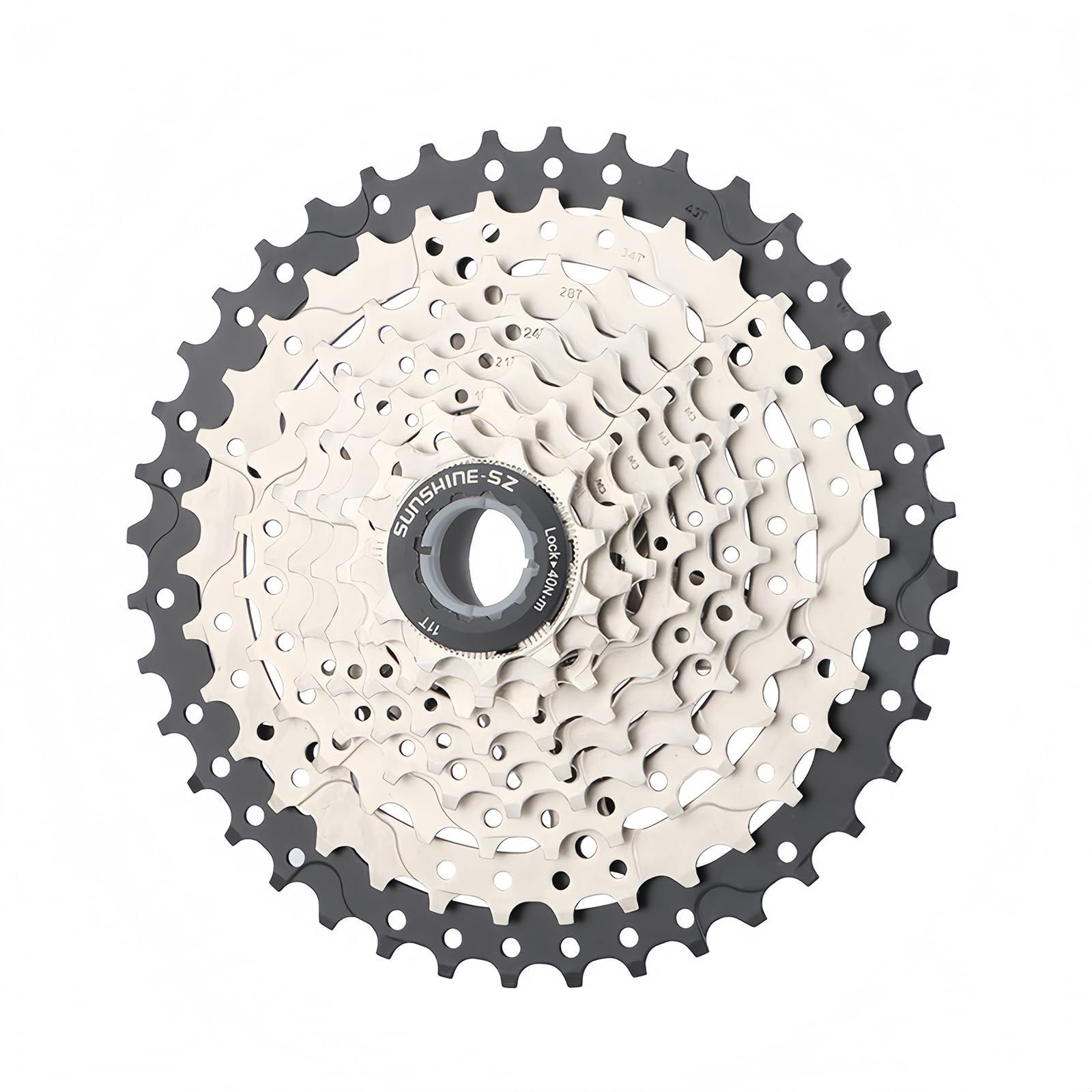 8/9/10/11/12 Speed Bike Freewheel, Lightweight Bike Cassette Sprocket, 11-32/36/40/42/46/50T Bicycle Cassette Freewheel for Mountain Bikes MTB (10 Speed, 11-40T)