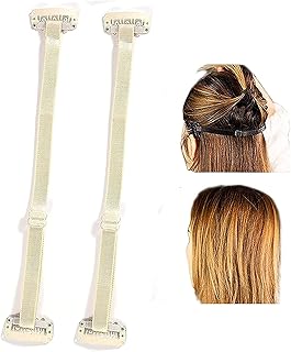 Gancho de cabelo instantâneo para lifting facial, bandas para lifting facial com clipes, grampos de cabelo portáteis para emagrecimento facial, fita reutilizável para lifting facial, alças de levantamento para mulheres (loiro x2)