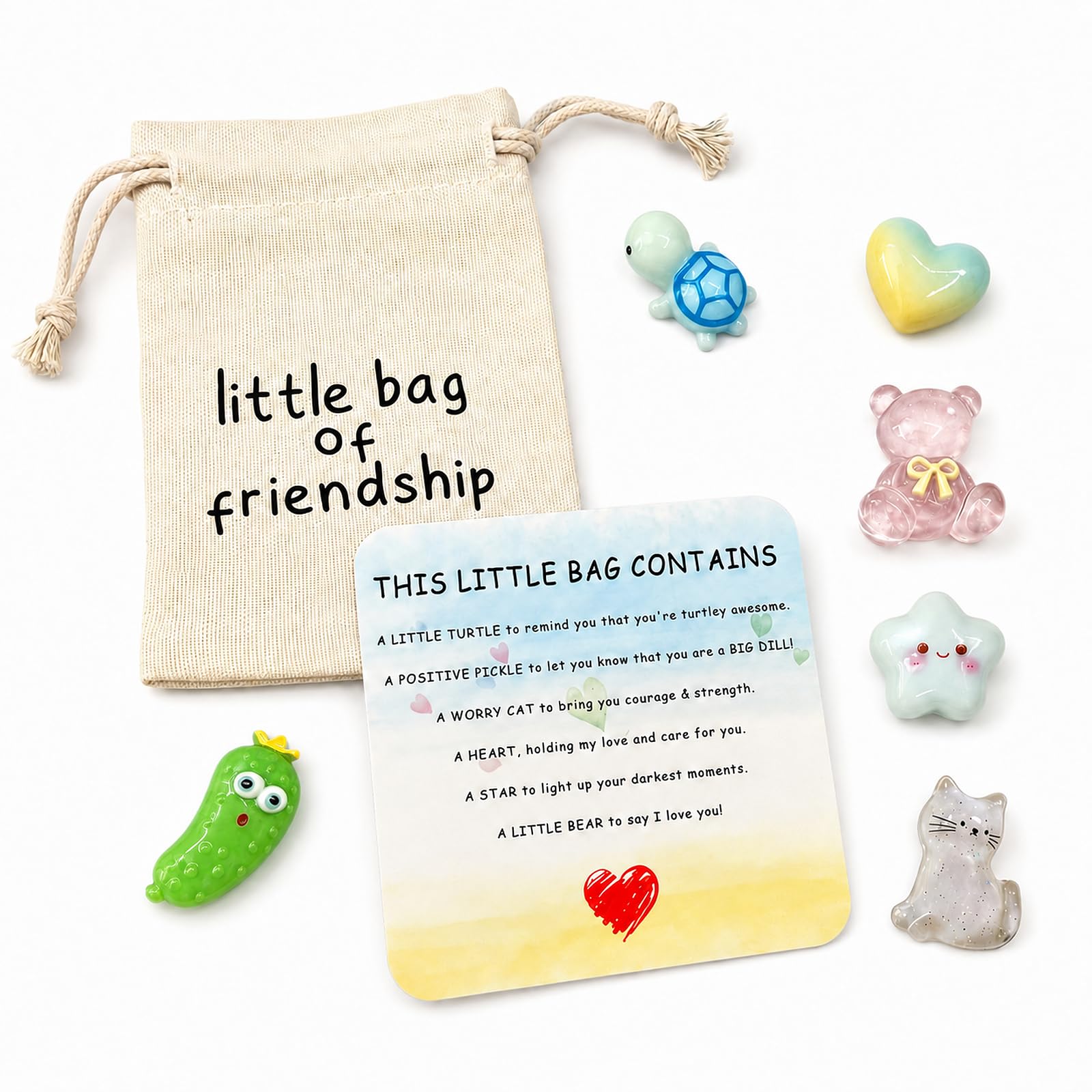 Good Luck Gift Bag with 6 Lucky Charm Tokens and Message Card