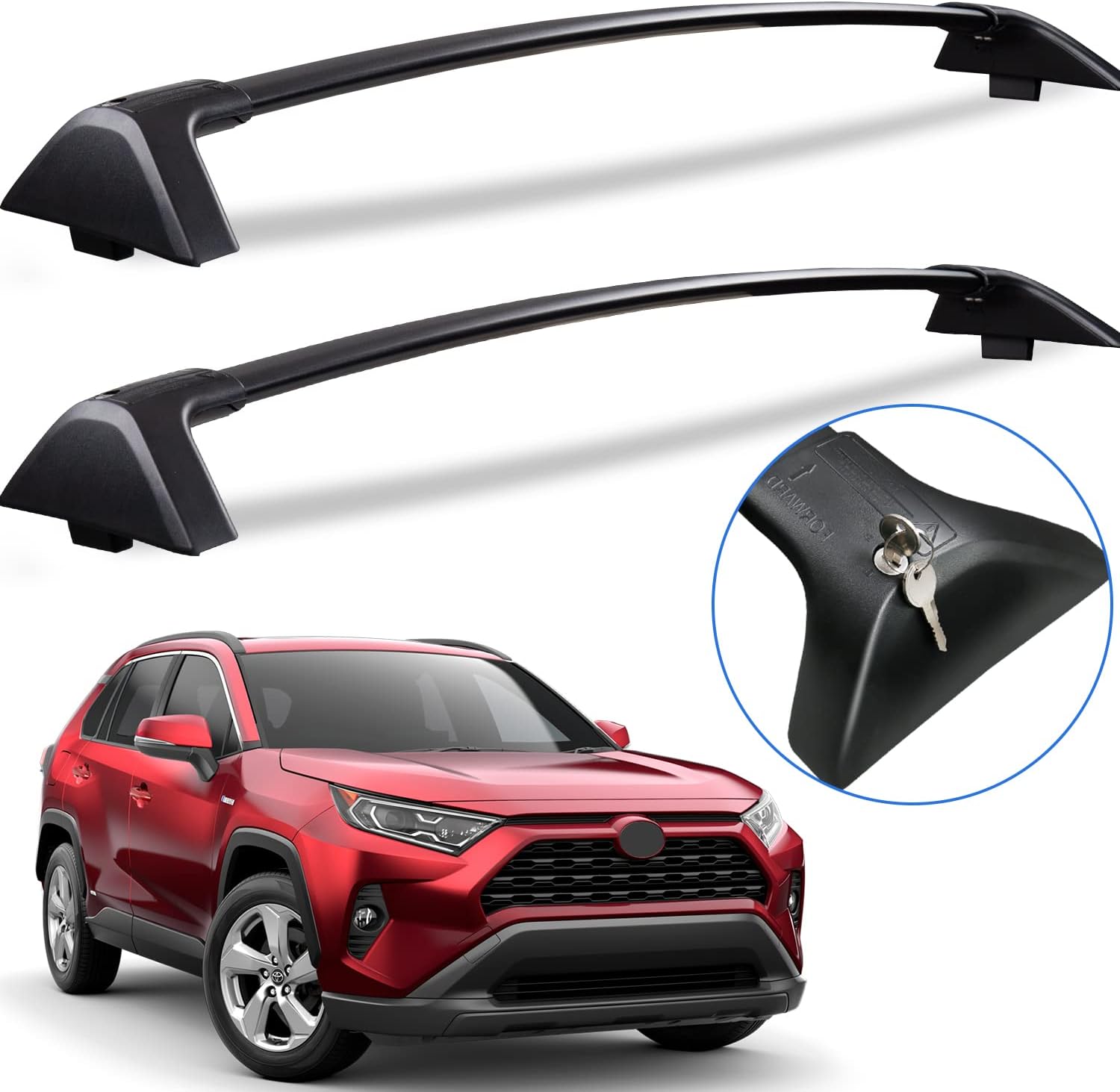 Buy Heavy Duty 260lbs Lockable Cross Bars Roof Racks for Toyota RAV4