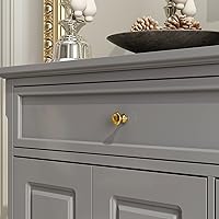 Vista 6 de AIEGLE Aparador de cocina gris con 4 puertas y 5 cajones, armario de almacenamiento grande de 59.1 pulgadas de ancho, consola de mesa, armario