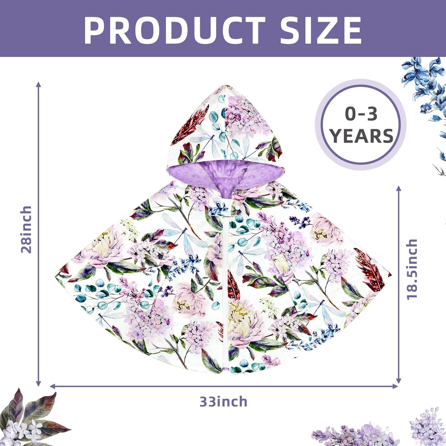 Baby Car Seat Poncho For Boys Girls, Ultra Soft Toddler Hooded Poncho Cloak - Image 4