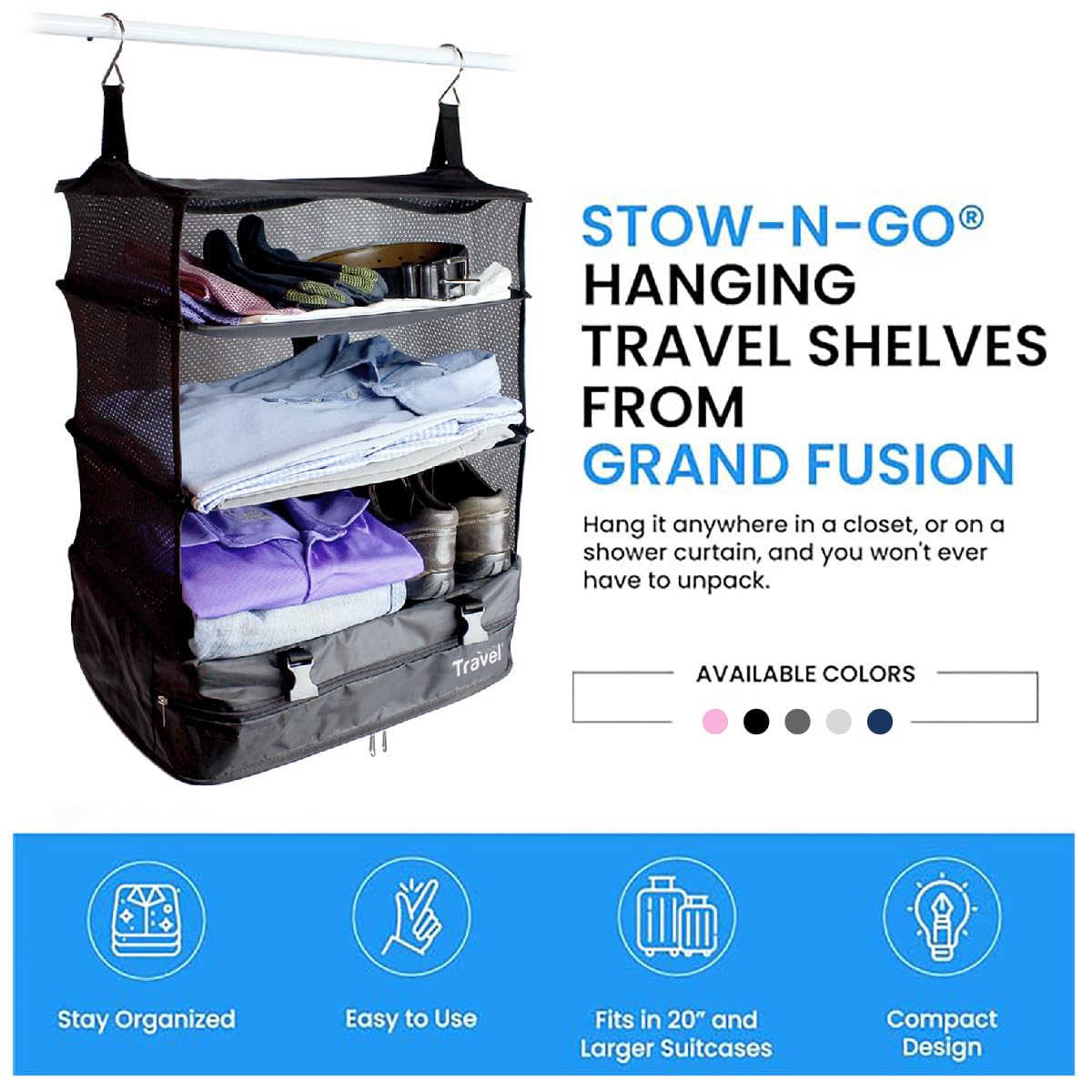 travel hanging clothes organizer