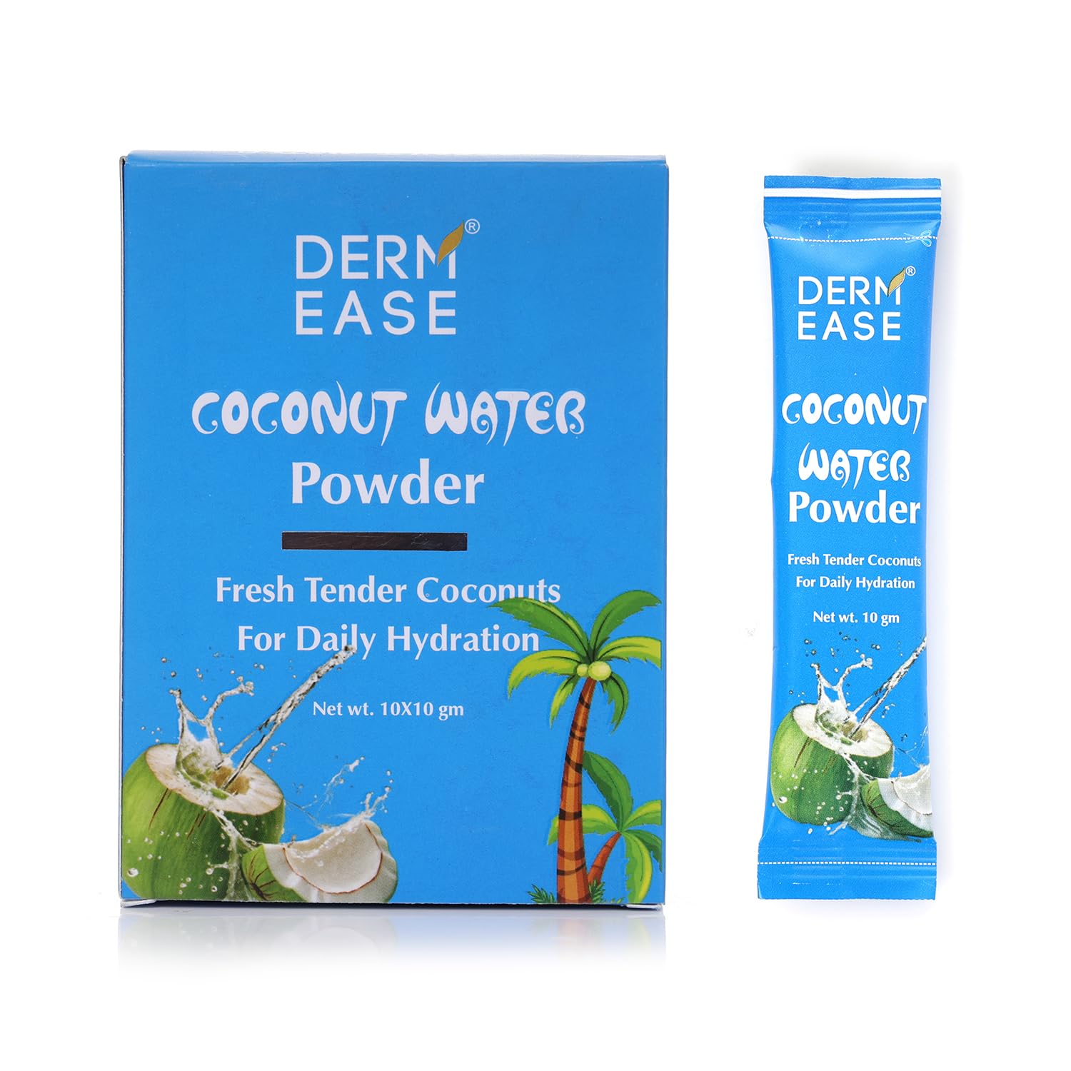 Derm Ease Coconut Water Powder for Energy Drink, Instant Refreshment 100 gm (Each Sachet 10 gm) pack of 10 Sachet with Natural Electrolytes for an Instant Energy fix and easy Digestion, Nariyal Paani for Daily Hydration & Healthy Skin.-image-11