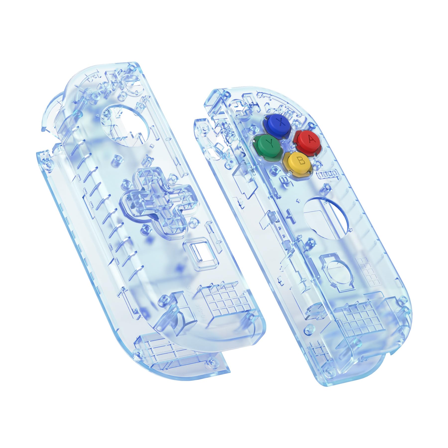 eXtremeRate Classics SNES Style Joy con Handheld Controller Housing (D-Pad Version) with Full Set Buttons, DIY Replacement Shell Case for Nintendo Switch Joycon & Switch OLED Joy con — view 13