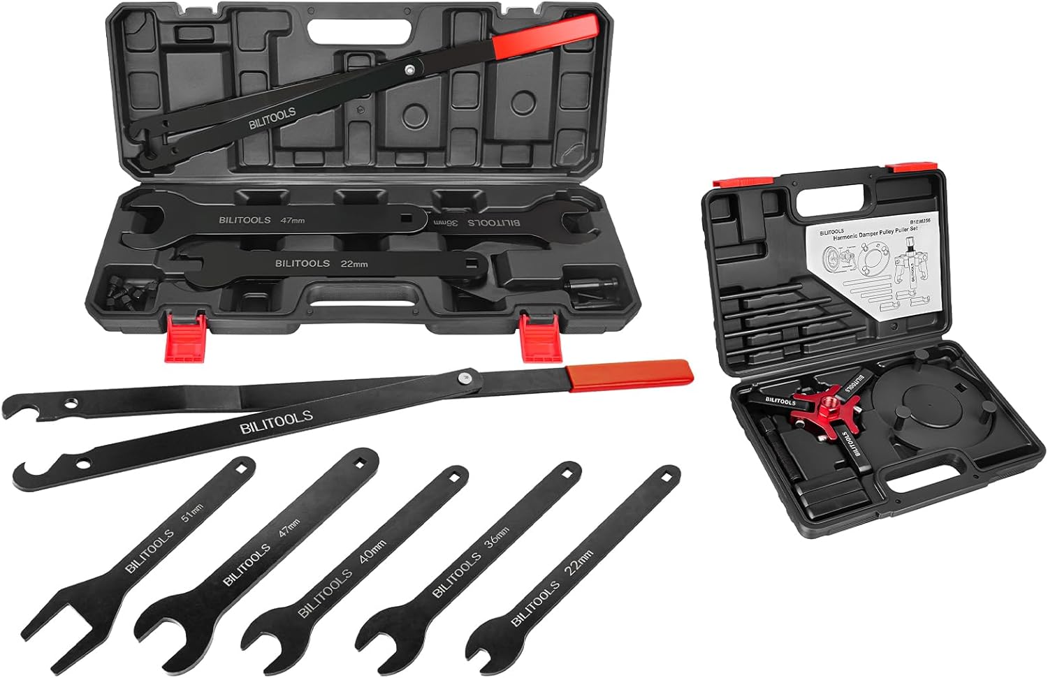 BILITOOLS Harmonic Balancer Puller Set & Fan Clutch Removal Tool Kit