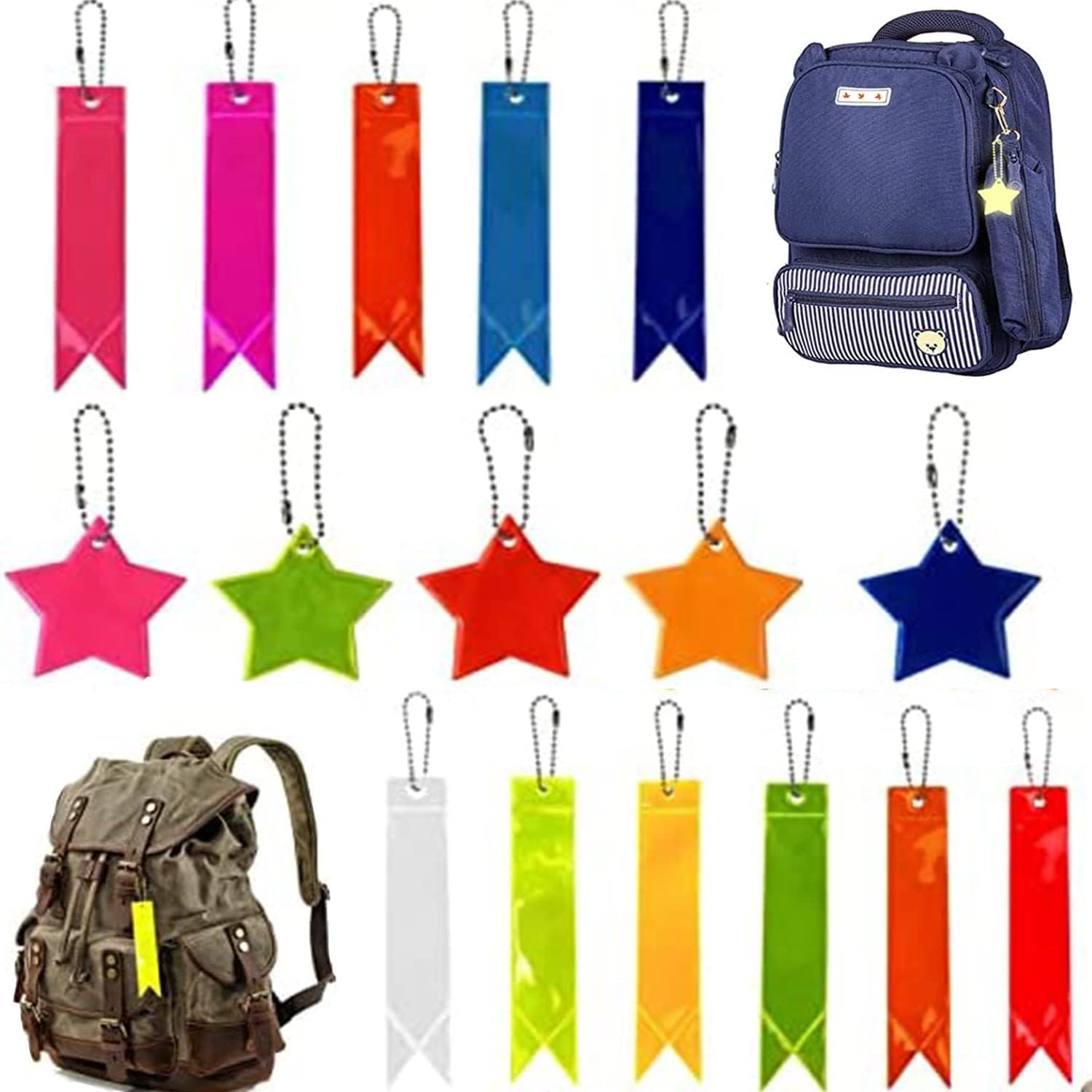 30 Pendentifs Réflecteurs De Sécurité - Disques Réfléchissants 5 Cm - Pour Sac à Dos, Vêtements, Vélo