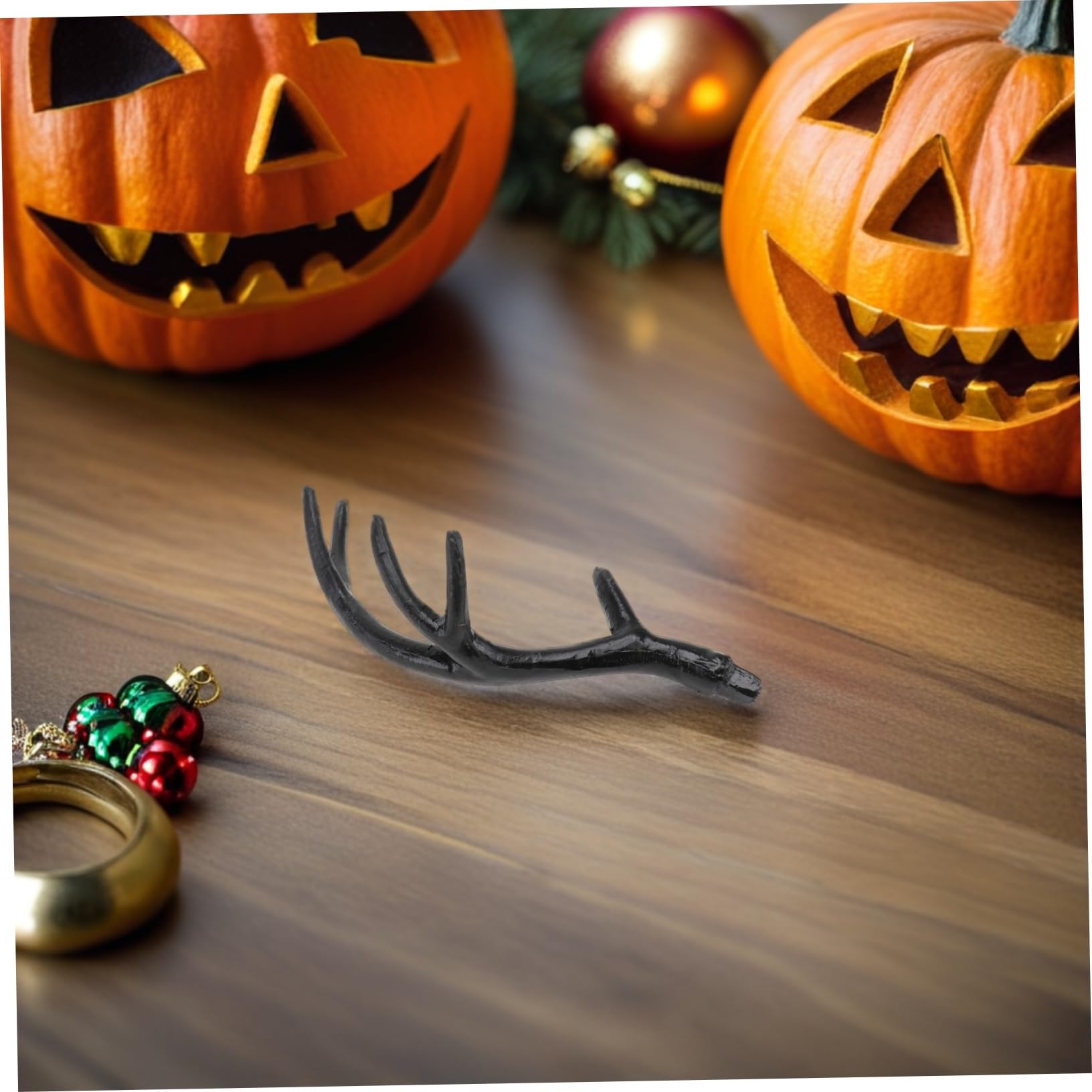 Veemoon 3 Paires Cerceau de corne d'Halloween casque de corne gothique bandeau de costume de costumes Plastique Noir