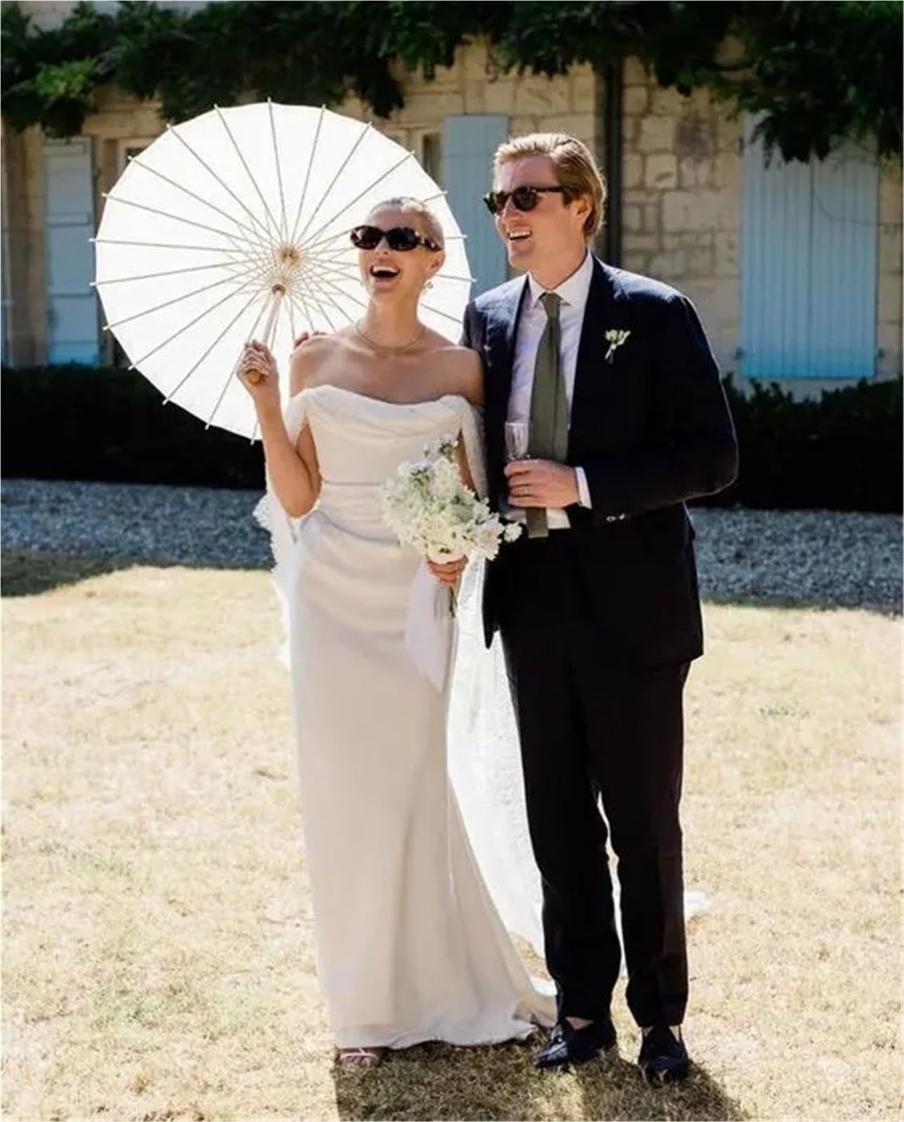 Paraguas De Boda 10-30 Uds Sombrilla De Papel Paraguas A Granel Paraguas Blanco Accesorios De Boda 60/80cm(60cm 10PCS White)