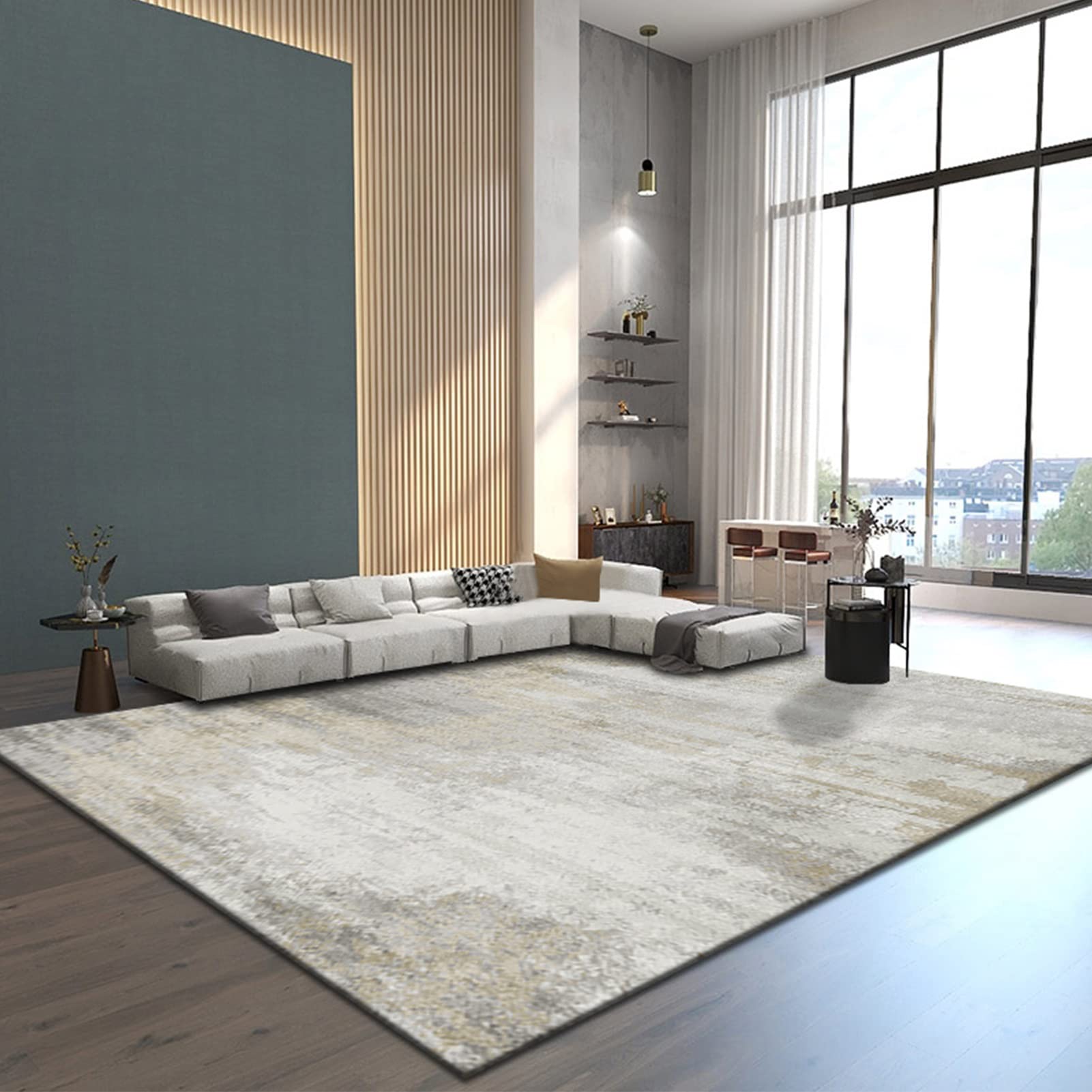Amazon.com: DRSFF Contemporary Living Room Rugs Light Grey