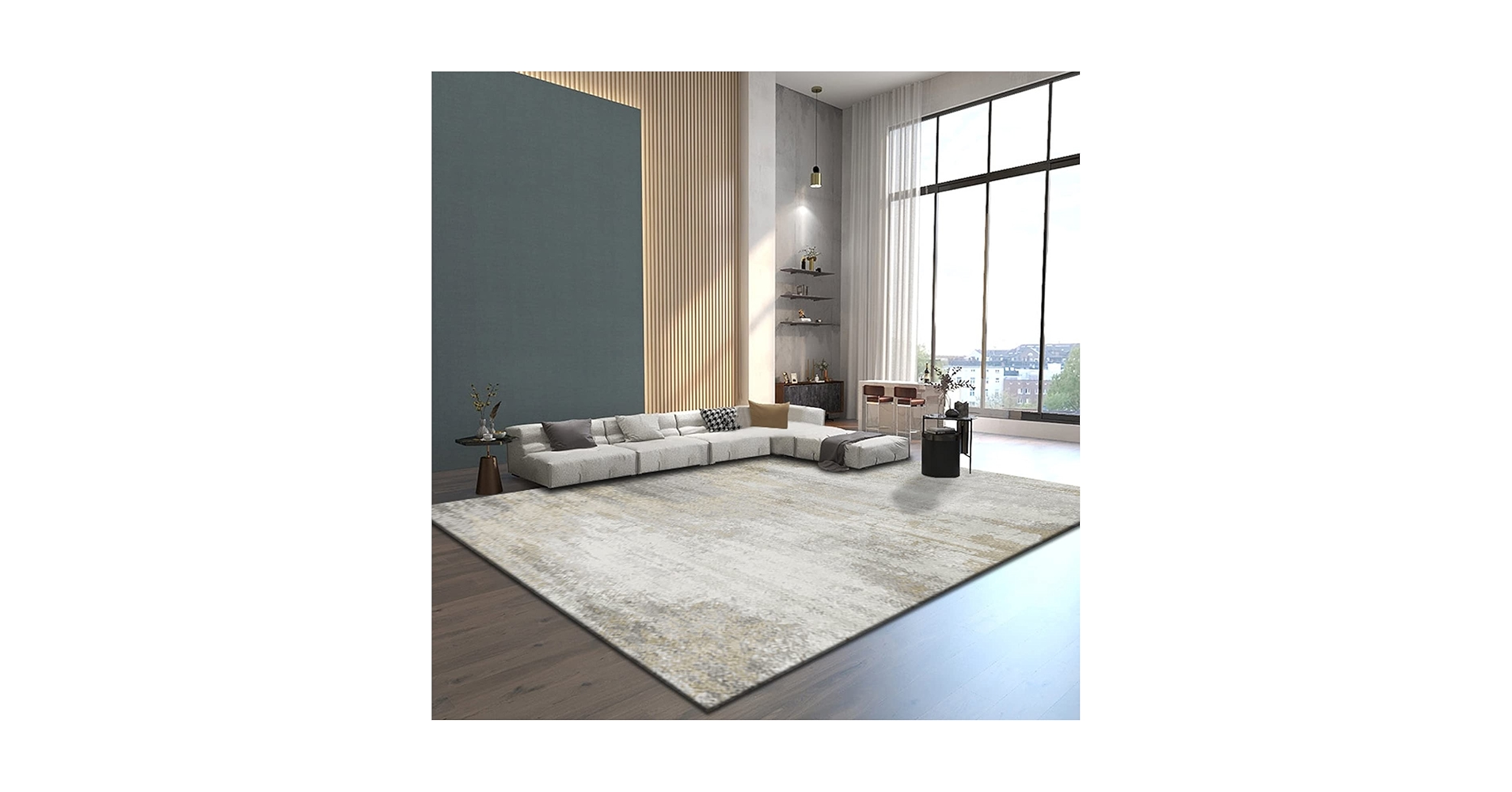 Amazon.com: DRSFF Contemporary Living Room Rugs Light Grey