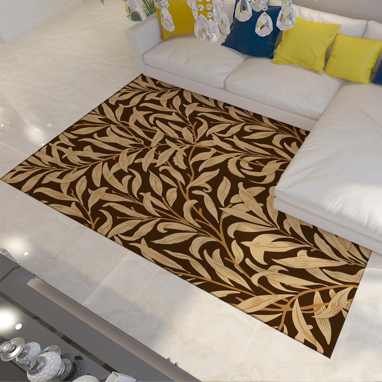 Tapis 160x230cm de style bohème traditionnelle pour salon chic