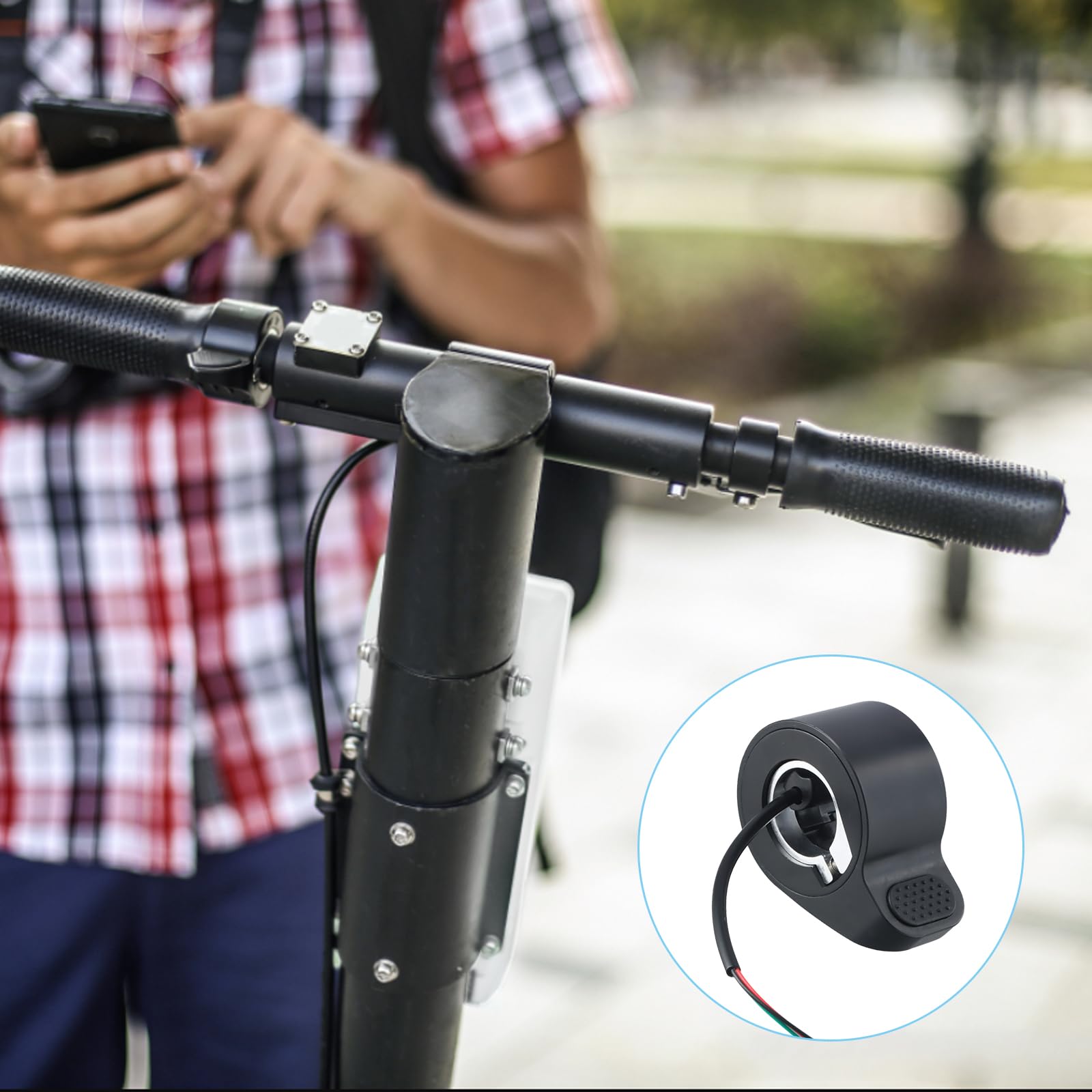 Joyan Acelerador de patinete eléctrico, universal, acelerador acelerador para Xiaomi M365, acelerador de patinete, controlador de aceleración, negro