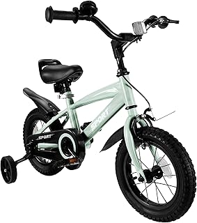 Kids Bike for Boys Girls 12 Inch Kid Bike with Removable Training Wheels Sturdy Frame Adjustable Seat Handbrake & Coaster Brake
