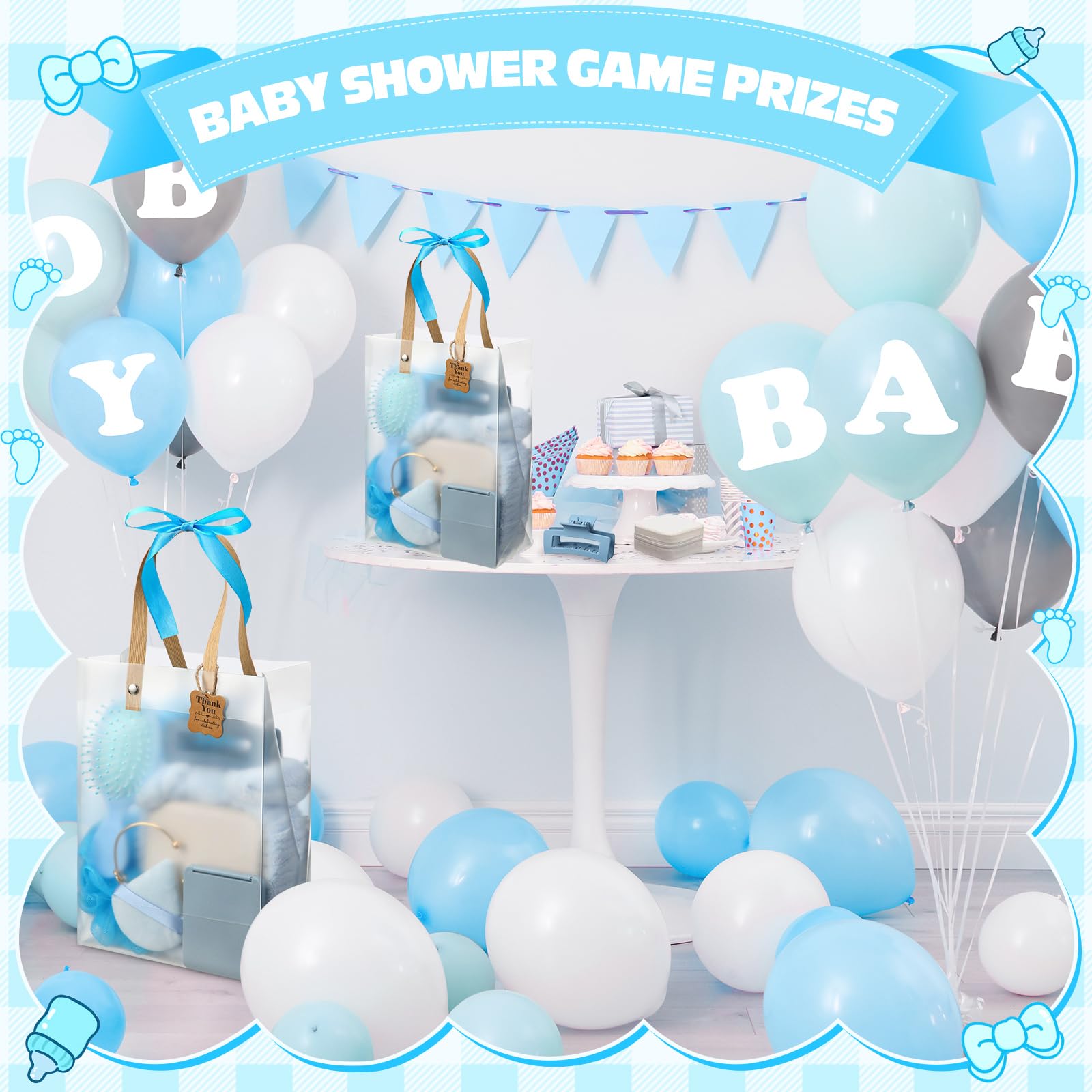 74-Piece Baby Shower Prizes Kit - Game Winner Favors With Gift Bags, Jewelry Box, Hair Accessories, Yellow Theme - View #3