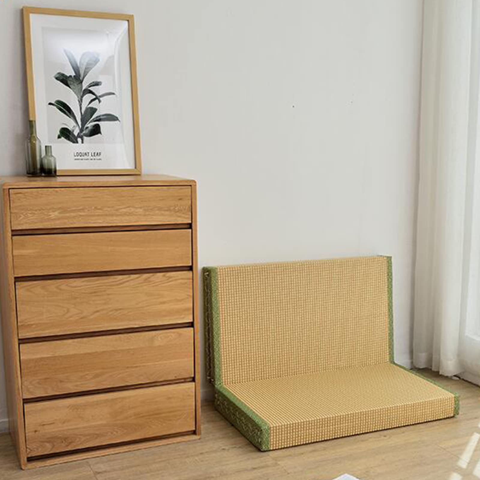 Tatami, materassino pieghevole per dormire, meditazione, yoga, anima in rattan traspirante, spessore 5 cm, 100 x 200 cm
