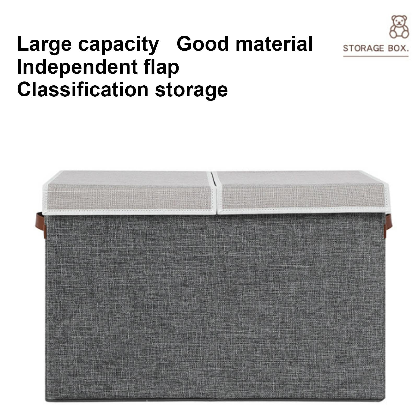 Cassapanca per giocattoli pieghevole, organizer per vestiti, leggero, contenitore per giocattoli con design rimovibile, contenitore per giocattoli per soggiorno, camera da letto e aree giochi per | Grande organizer per giocattoli con coperchio, contenitor