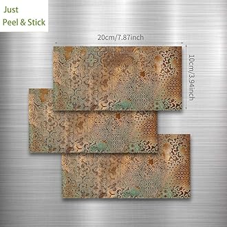 Wall Tile Transfers Sticker for Home Decor, Peel & Stick self-Adhesive splashback, Tile Decals for Living Room Kitchen Bathroom Decor, 54 Pieces