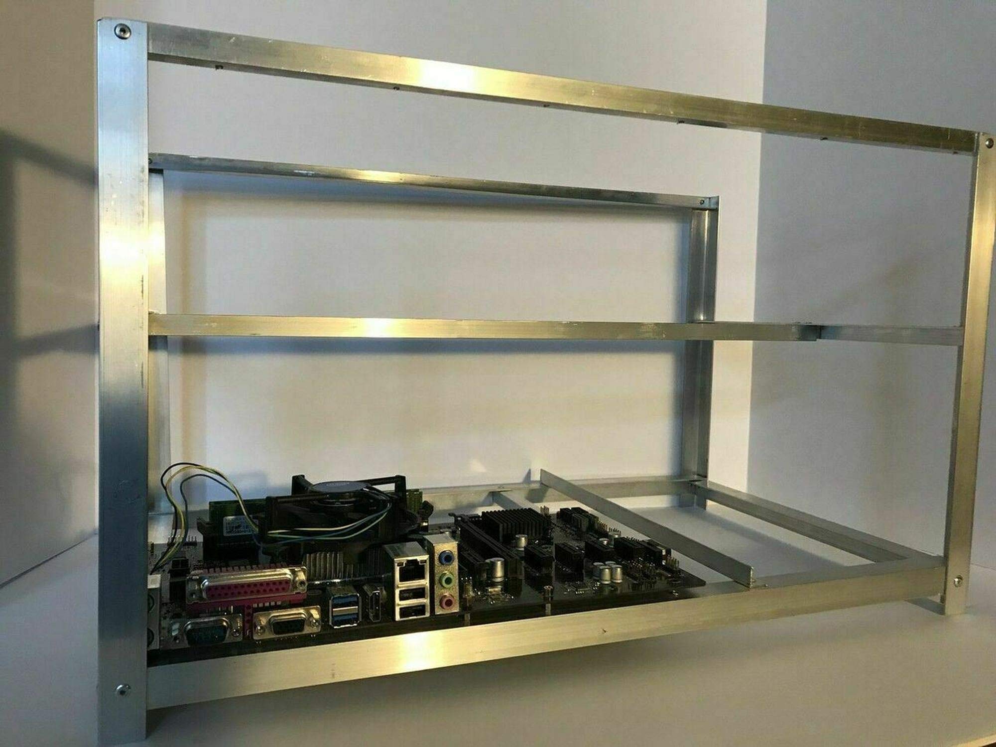 Crypto Coin Open Air Mining Frame Rig Case Kit 6 to 8 GPU ETH