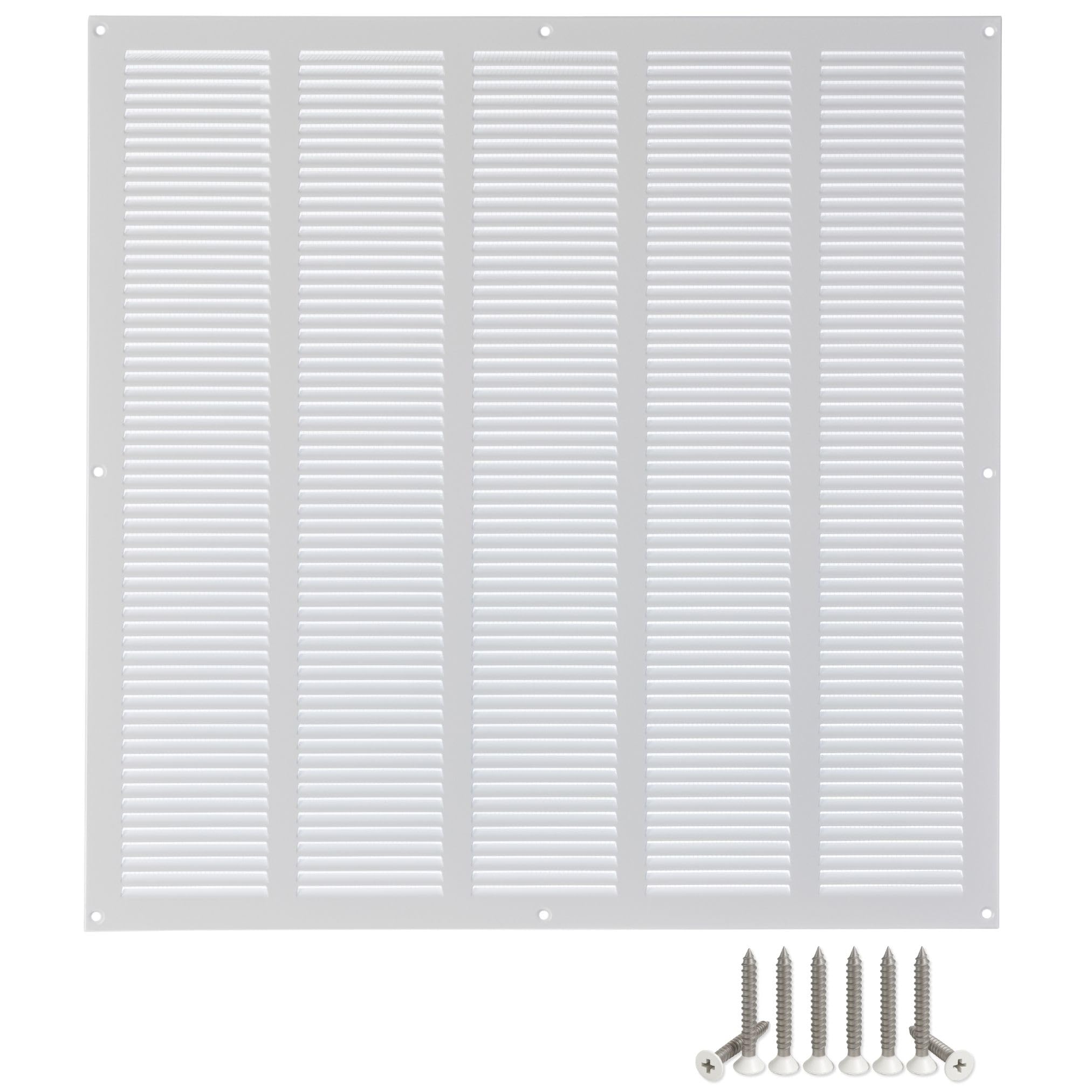 500x500mm Griglie D'Aerazione/Ventilazione in Metallo - Bianca Griglia D'aria con Rete Anti Insetti