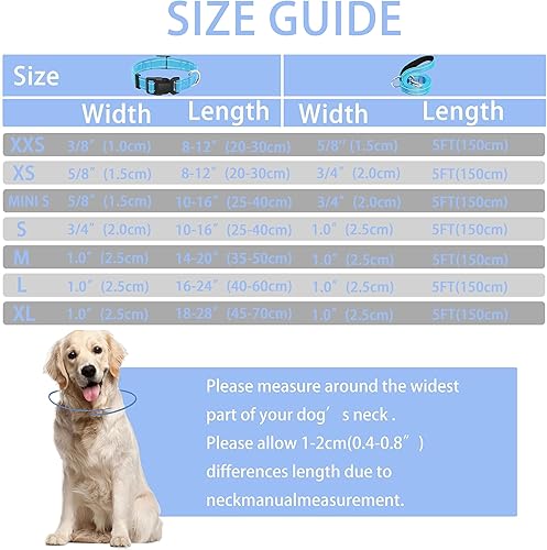 Miniatura 4 de collar reflectante para perros con hebilla de bloqueo de seguridad, collares de nailon suaves y transpirables ajustables para perros pequeños,