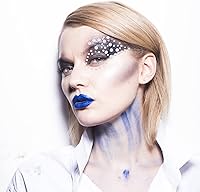 Vista 6 de Outus Pegatinas de perlas para el cabello en la cara, autoadhesivas, accesorios de gemas para el cabello, hojas de calcomanías de perlas para boda