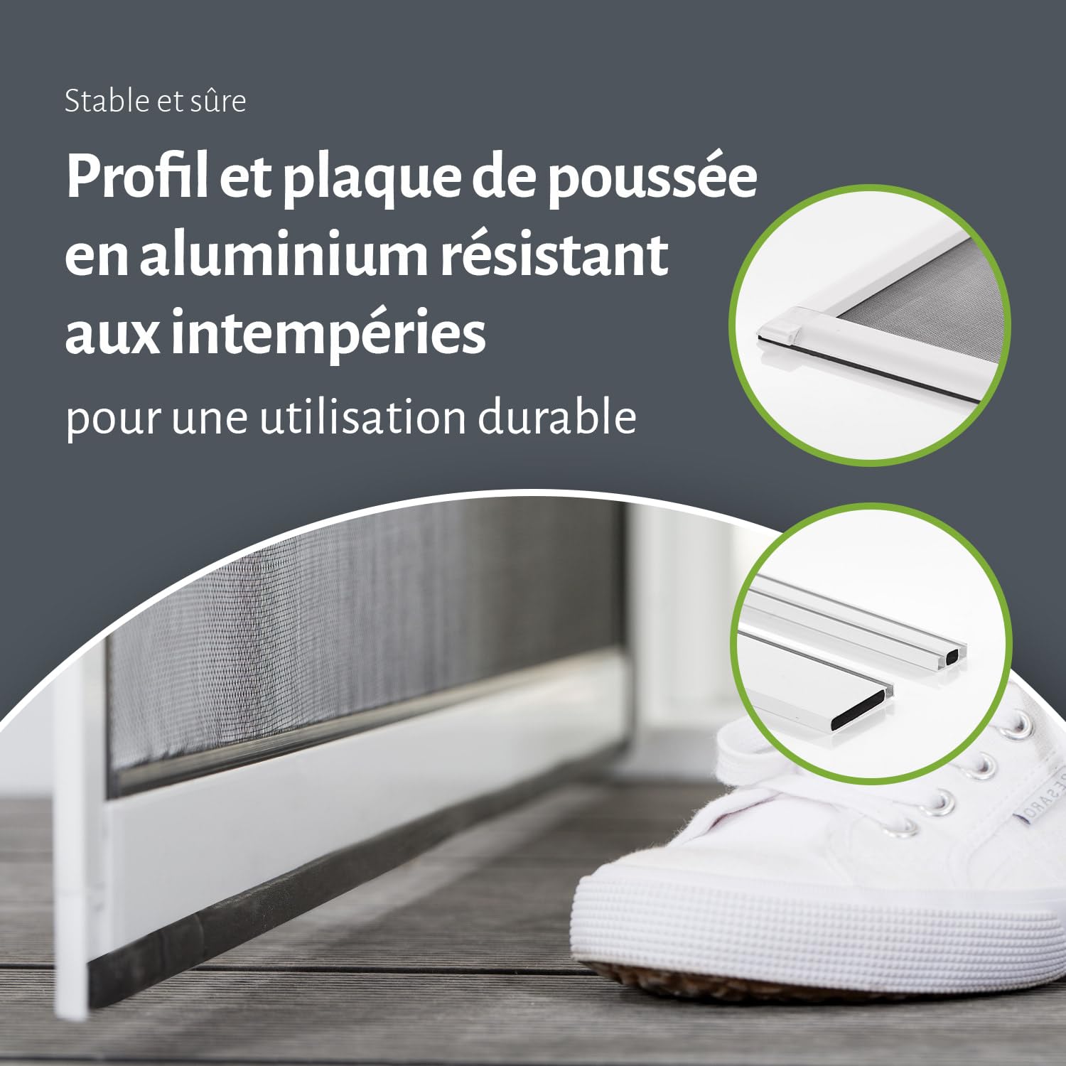 empasa moustiquaire porte START cadre aluminium, différentes couleurs | Porte moustiquaire à monter soi-même, Couleur : blanc, Taille/Découpe : 100 x 210 cm