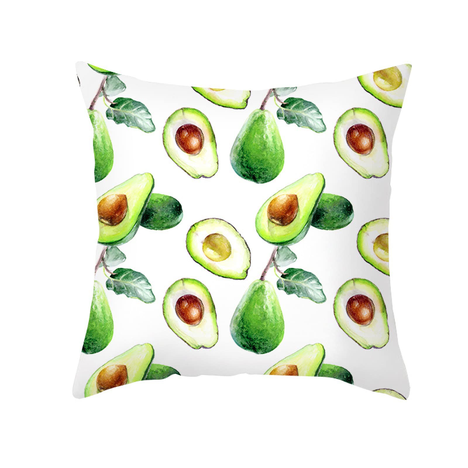 Cushion Covers Avocado Green Pillow Cases Soft Linen Cushions with Covers Included Washable Sofa Cushions with Invisible Zip Pillowcase Breathable Pillow Cover 60x60 Cushion Cover 1 Pack