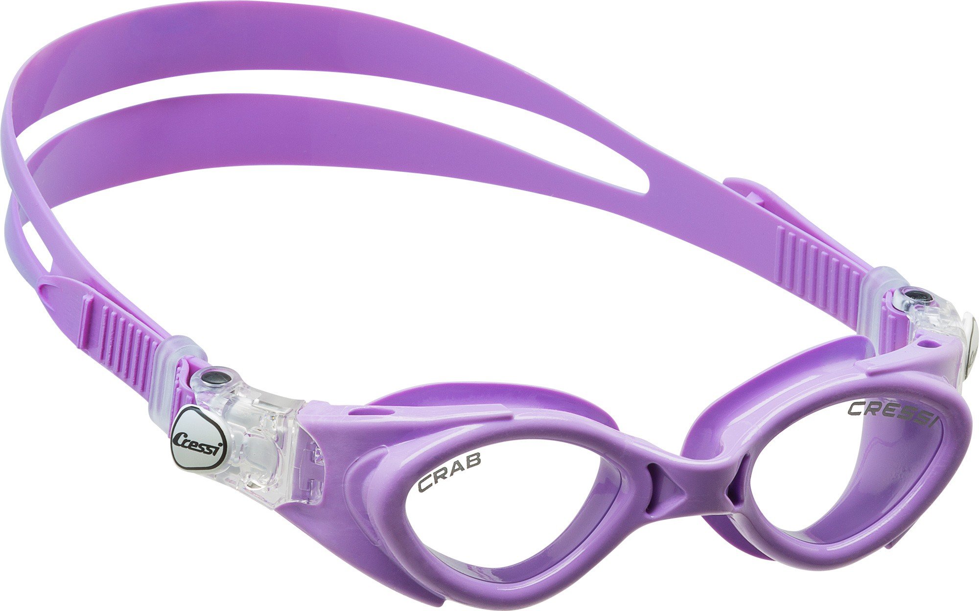 Cressi Crab Kid Eyewear Swim Goggle (Lilac Frame/Clear Lens)