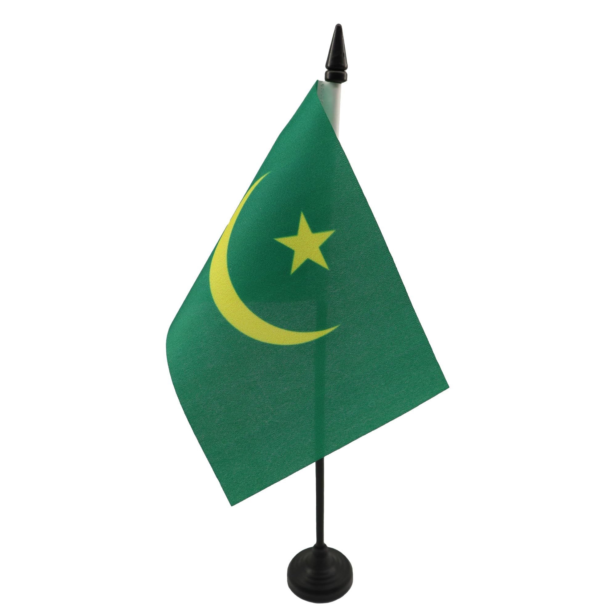 AZ FLAG, Mauritania Table Flag 4'' x 6'', Mauritanian Office Mini Banner 100% Polyester 15 x 10 cm