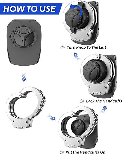 Miniatura 3 de Funda Universal para Esposas, Fundas que se Ajustan a Esposas de CadenaBisagraPlegables, Portador de Paleta de Parte Superior Abierta para ASP S&W