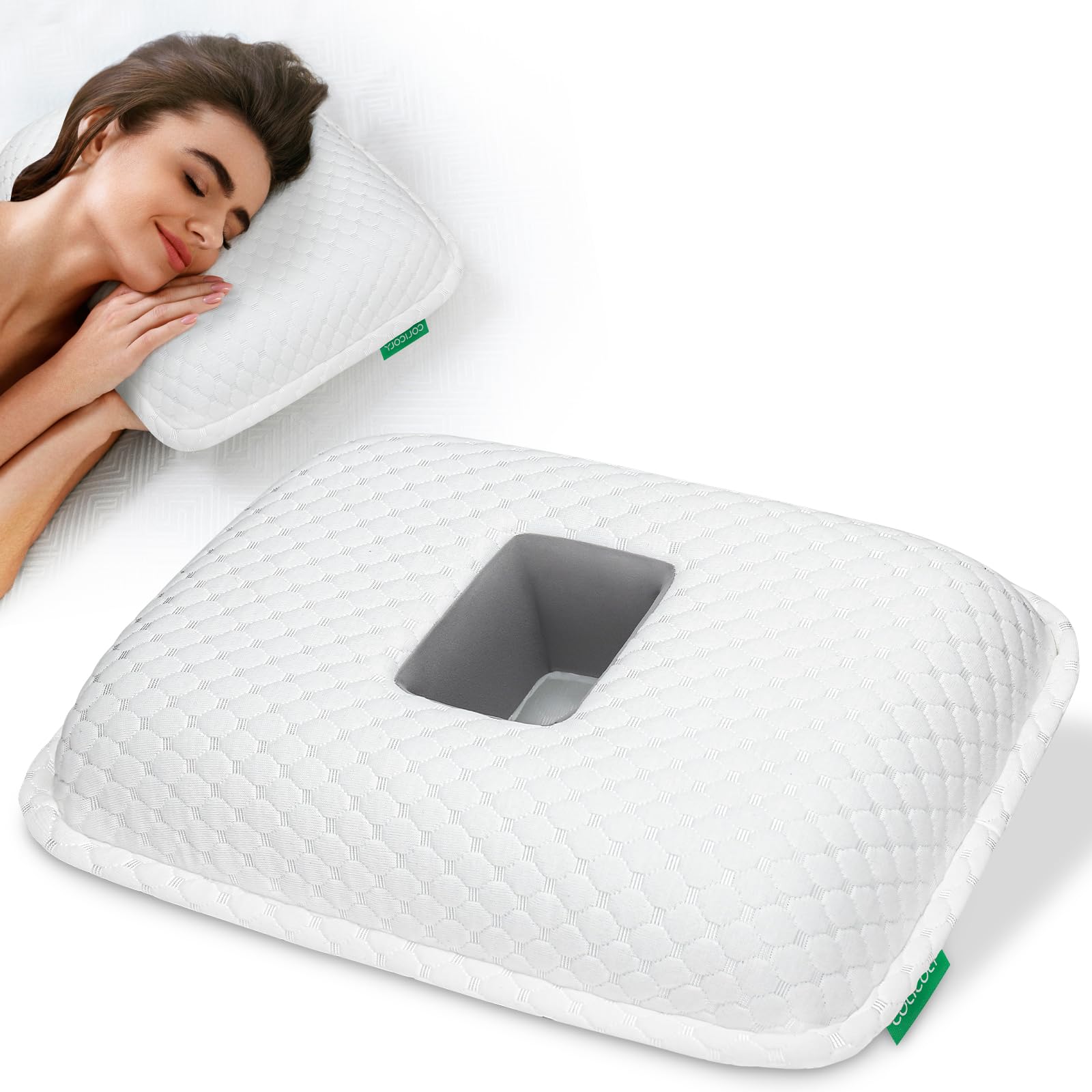 COLICOLY Piercing Pillow 15.5''L x 11''L x 4.5''L - Your Ultimate Solution for Ear Pain, CNH, and Piercing Discomfort