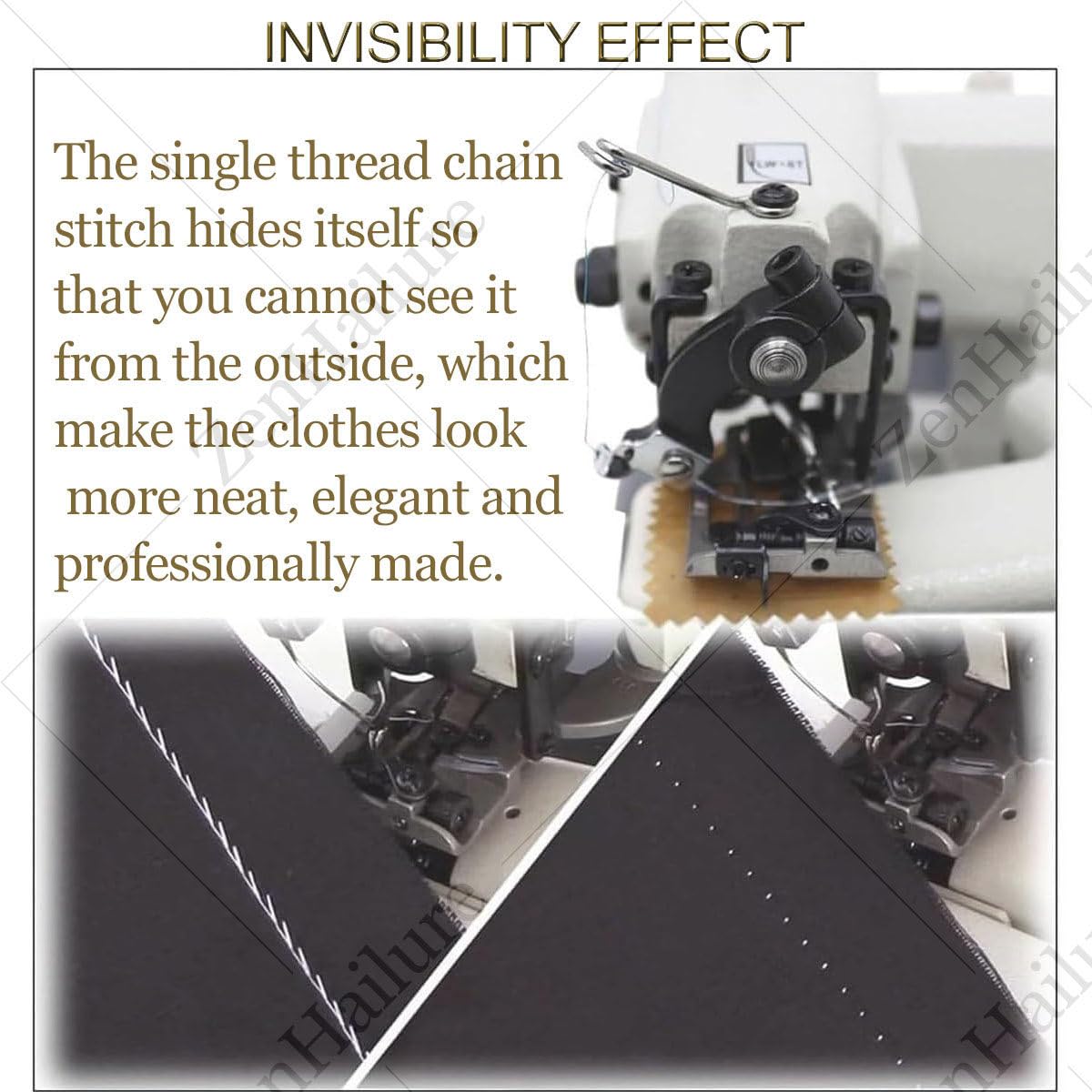 Máquina Dobladillos Puntada Invisible con 10 Agujas para Arreglos Profesionales - Máquina Coser Y Bordar Portátil para Dobladillos Pantalones con Pedal,Velocidad Máxima: 1200 RPM