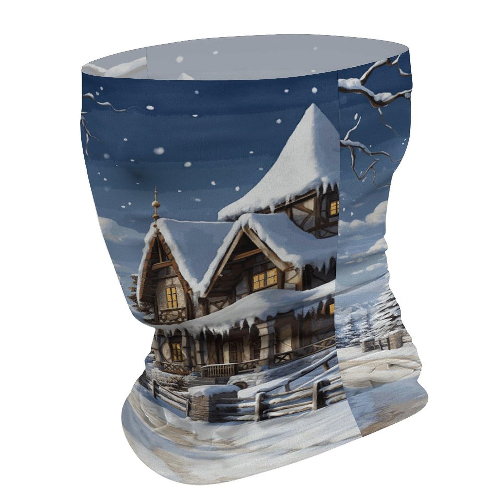 QMNRTK Christmas Winter Happy Scene Balaclava UV Protection Face Mask Breathable Neck Gaiter Ski Mask for Men Women Headwear Bandana Elastic Face Scarf