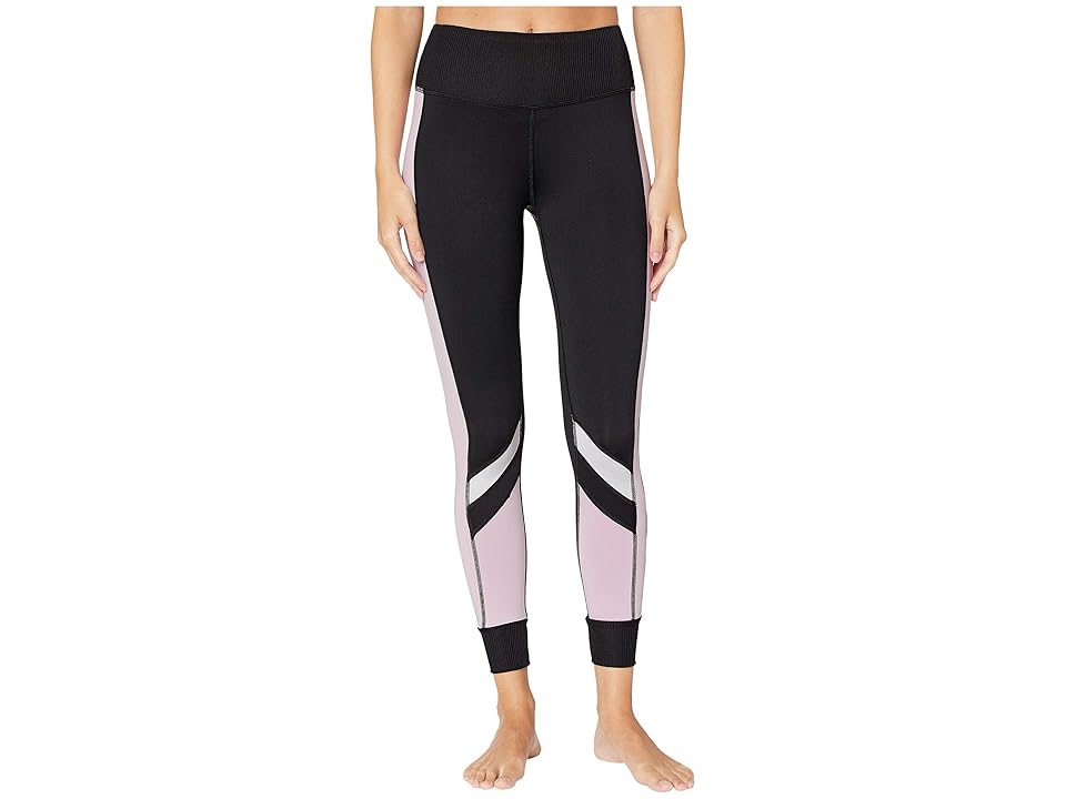

Bebe Sport Blocked Logo Leggings Jogger (Orchid) Women's Casual Pants, Purple