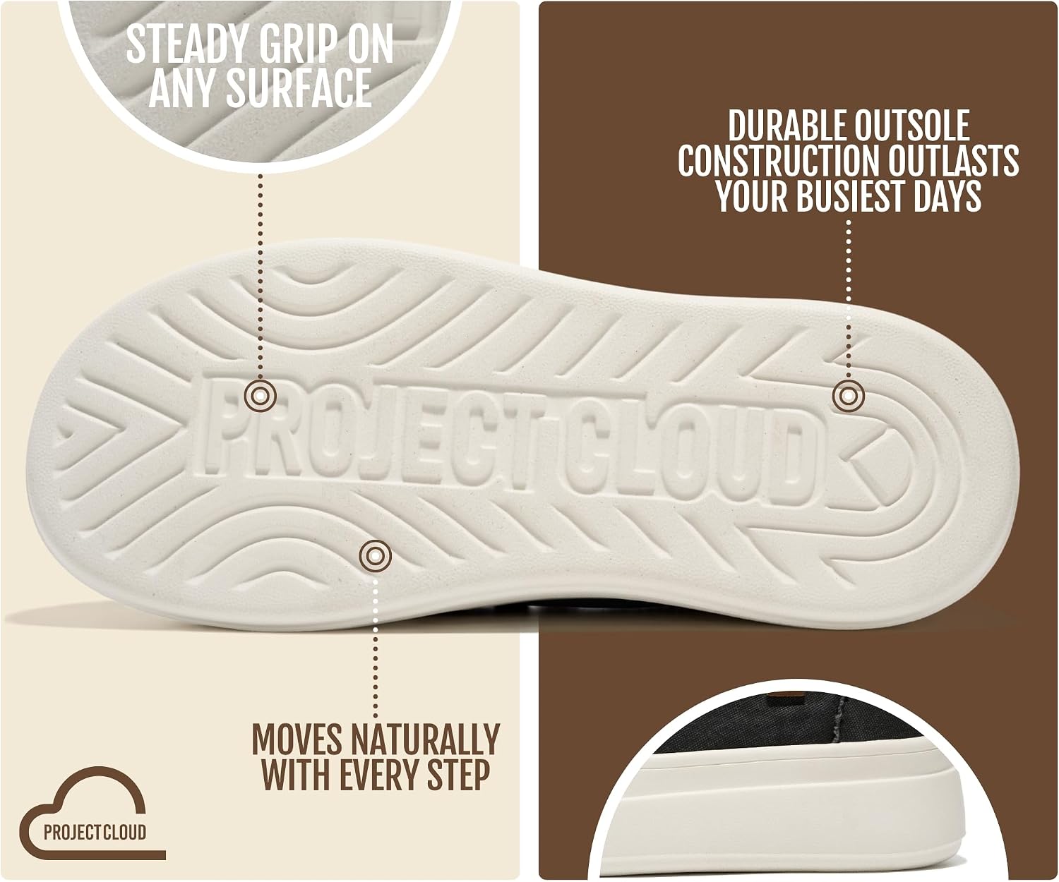 Project Cloud Canvas Platform Loafers for Women Boat Shoes for Women (Dana)