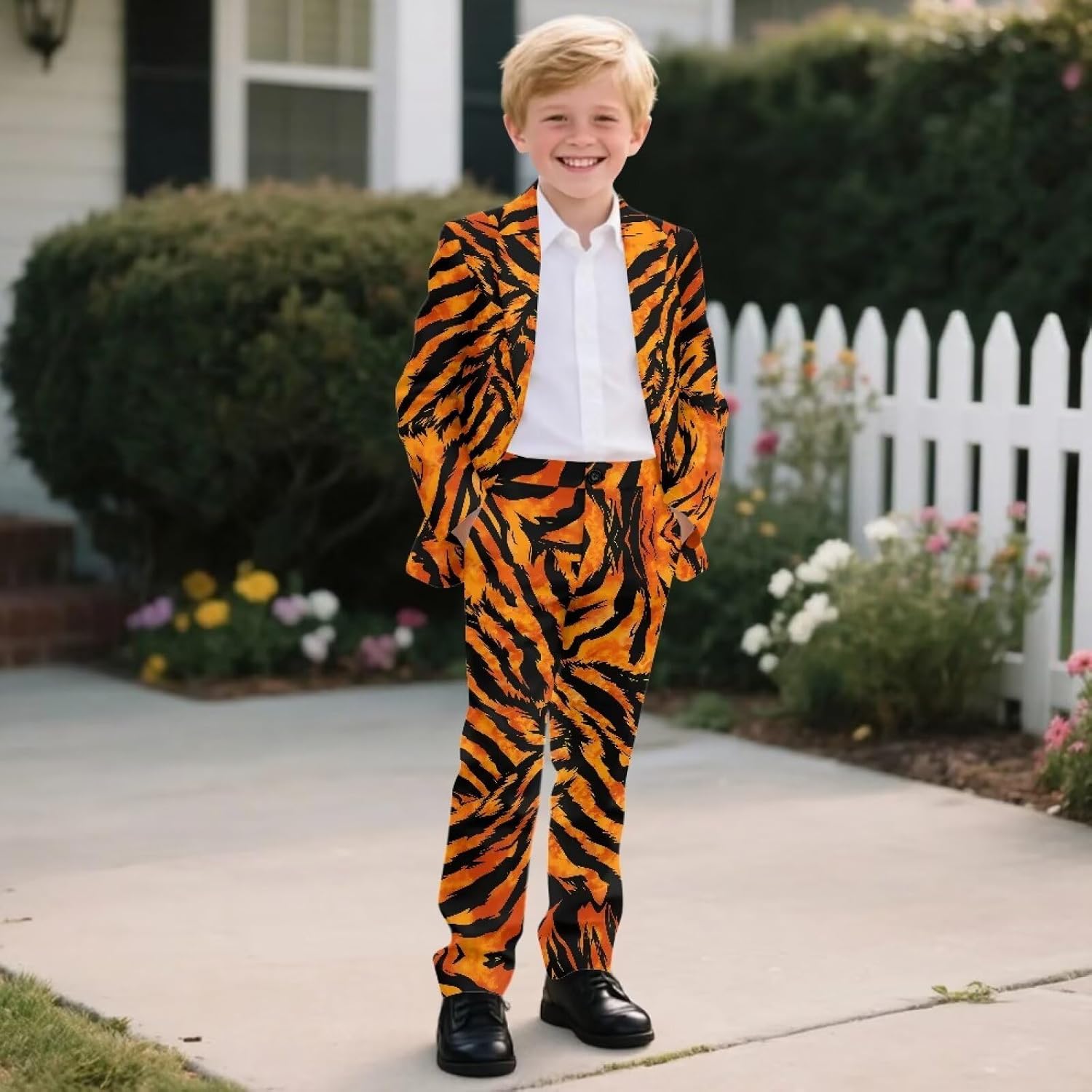 Kids Suit for Boys Blazer Funny Black Dress Pants for Boys Party Outfits Slim Fit Graphic Blazer Jacket Party Dinner