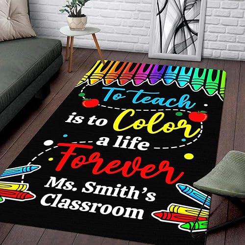 Miniatura 6 de Welome - Alfombras para aula, decoración de sala de juegos, para primaria de prekínder, 2 x 3, 3 x 5, 4 x 6, 5 x 8, antideslizante, para cuarto de